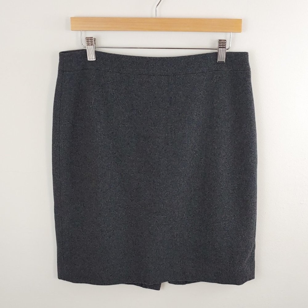 J Crew Gray Wool The Pencil Skirt size 8